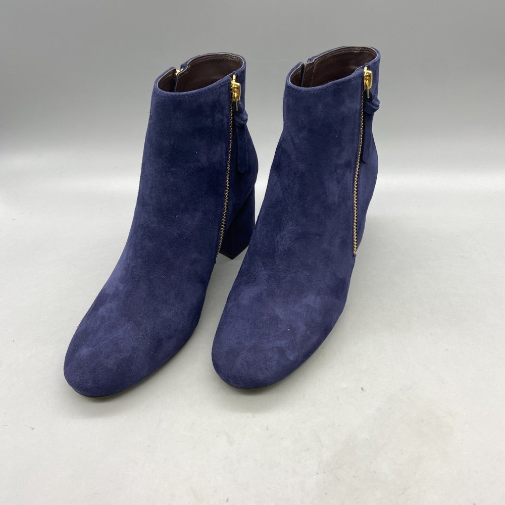 Cole Haan Saylor Grand Bootie II Women’s 6.5 M Blue Suede Ankle Boots Zipper NEW - Picture 7 of 13